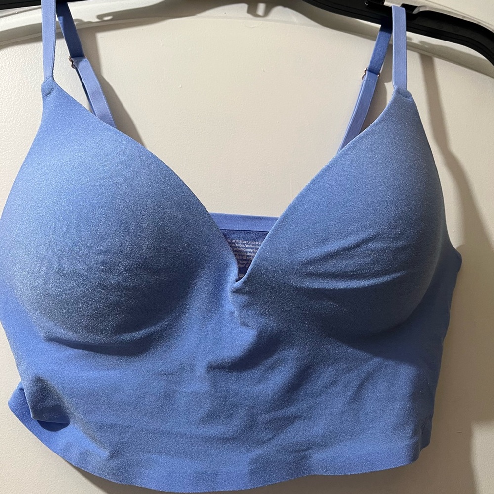 PINK Victoria's Secret Blue Longline Wireless Bra